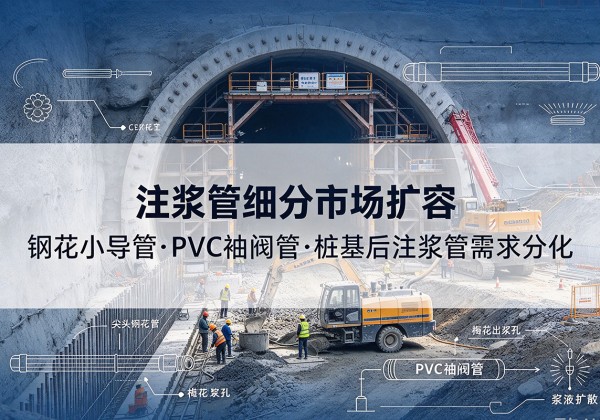 渭滨注浆管细分市场扩容，隧道钢花小导管、PVC 袖阀管、桩基后注浆管需求分化